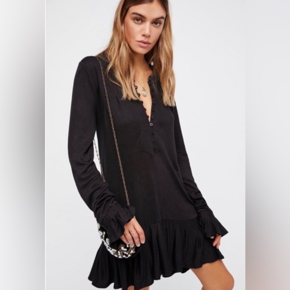 Free People Black Tunic “your girl.”